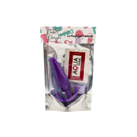 Plug anal violet souple base évasée Pocket Pleasure 1 dosette lubrifiant 